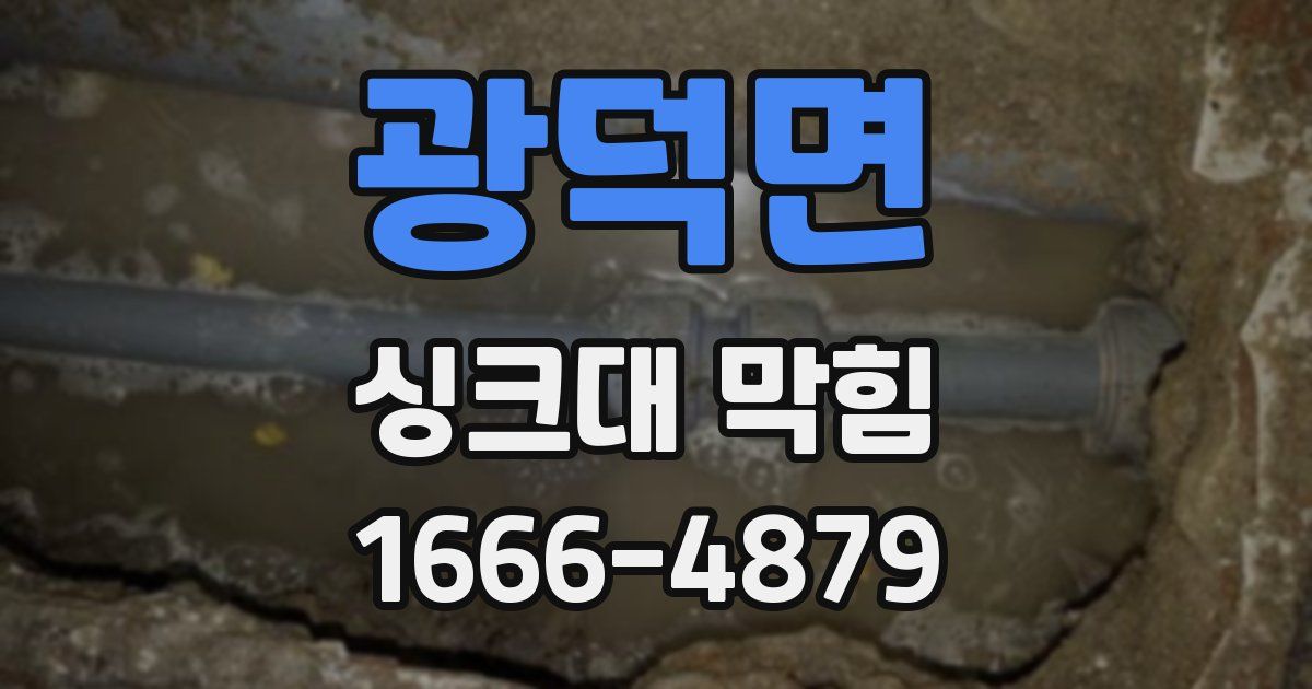 광덕면 싱크대 막힘