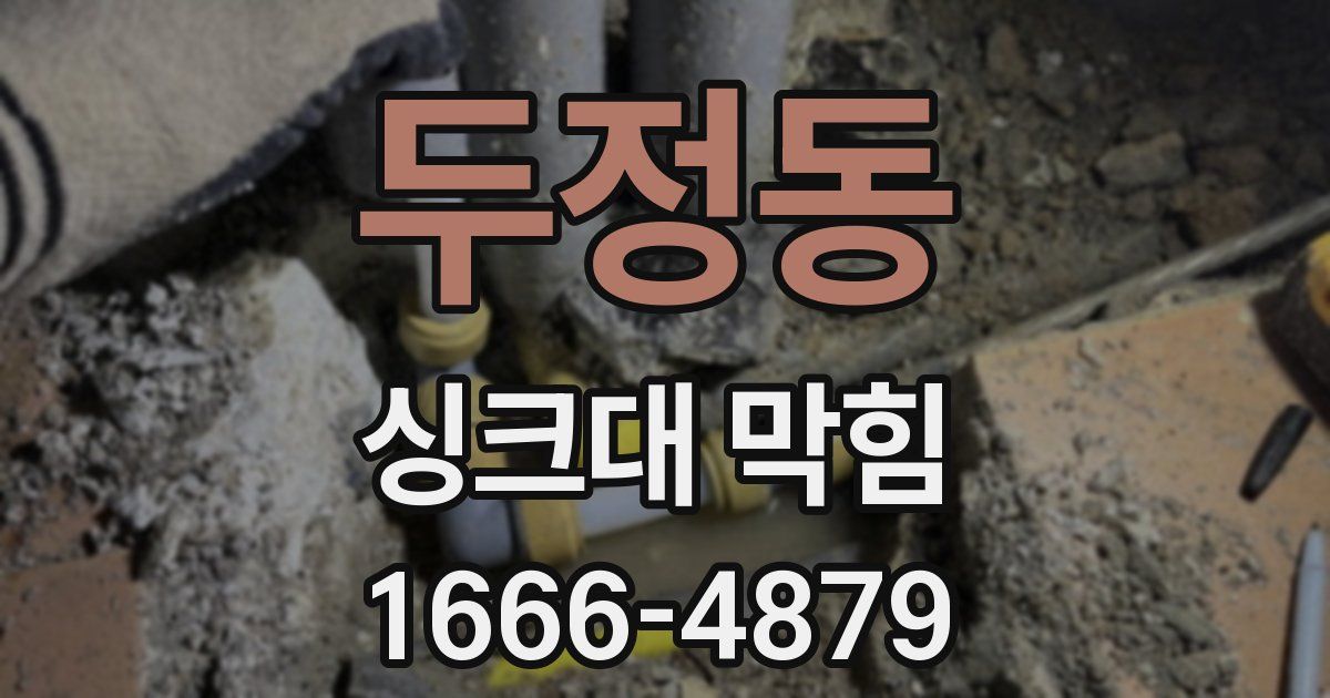 두정동 싱크대 막힘