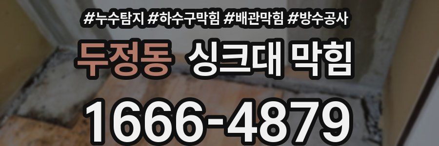 두정동 싱크대 막힘