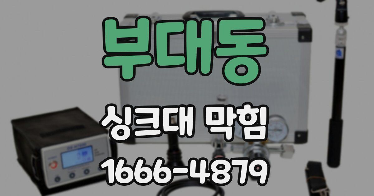 부대동 싱크대 막힘