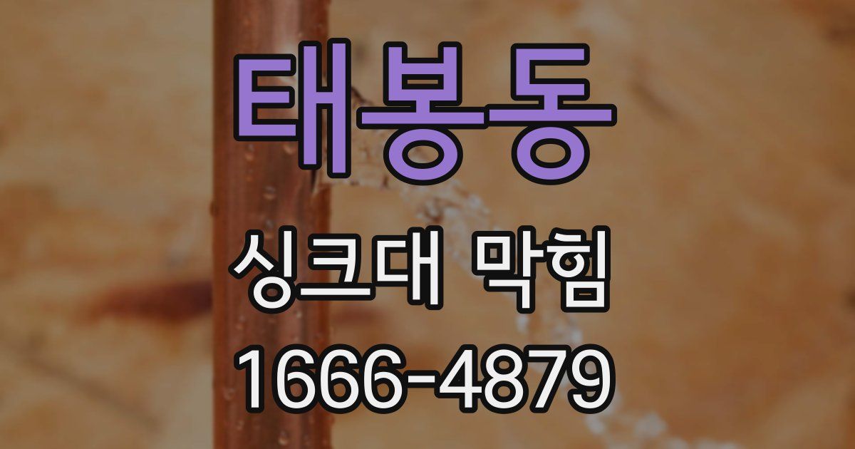 태봉동 싱크대 막힘
