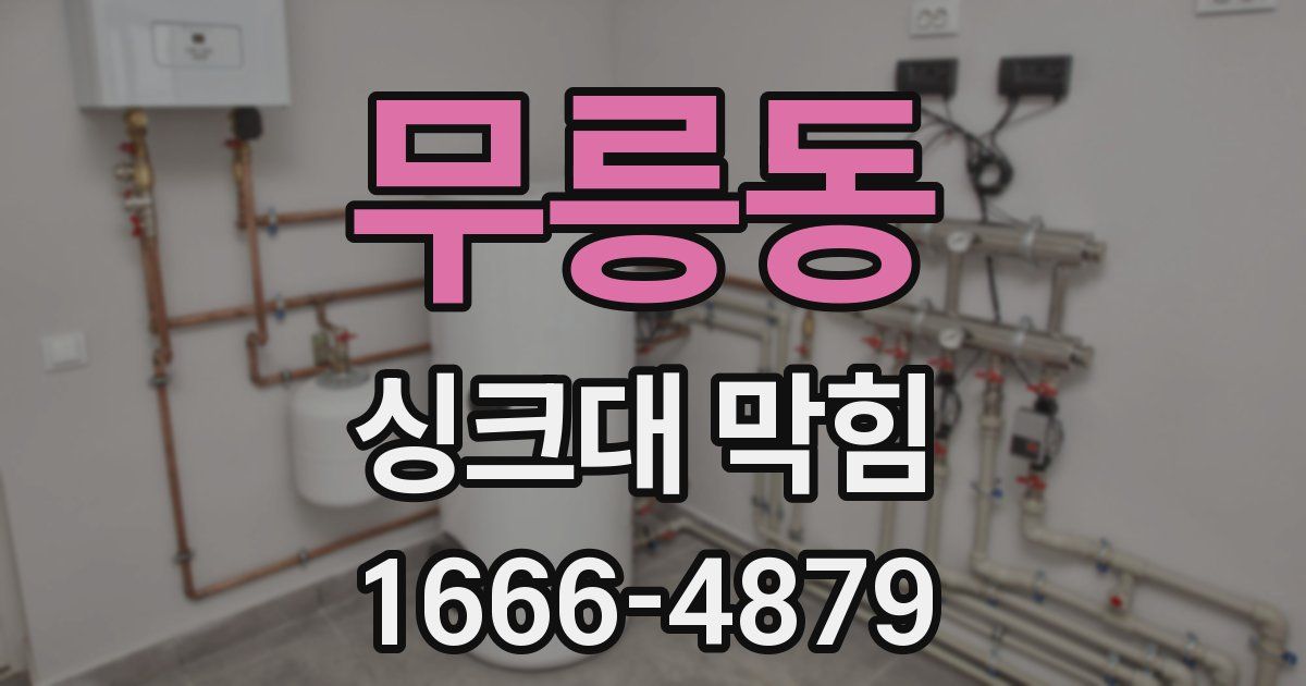 무릉동 싱크대 막힘