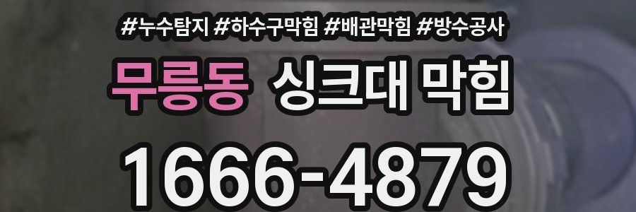 무릉동 싱크대 막힘