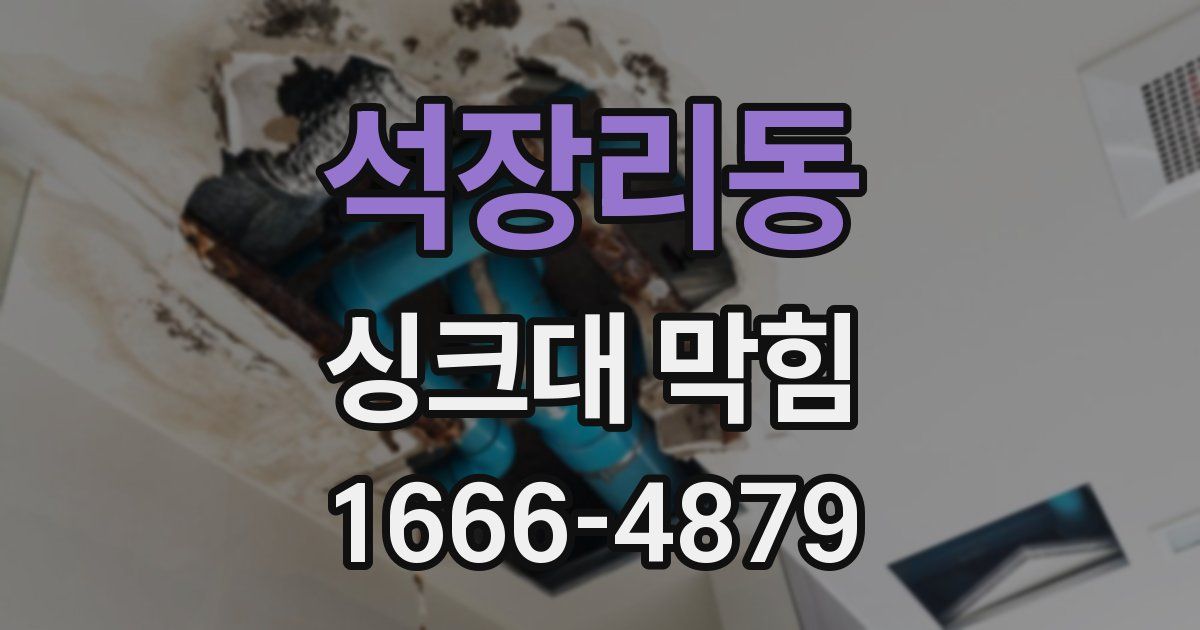 석장리동 싱크대 막힘