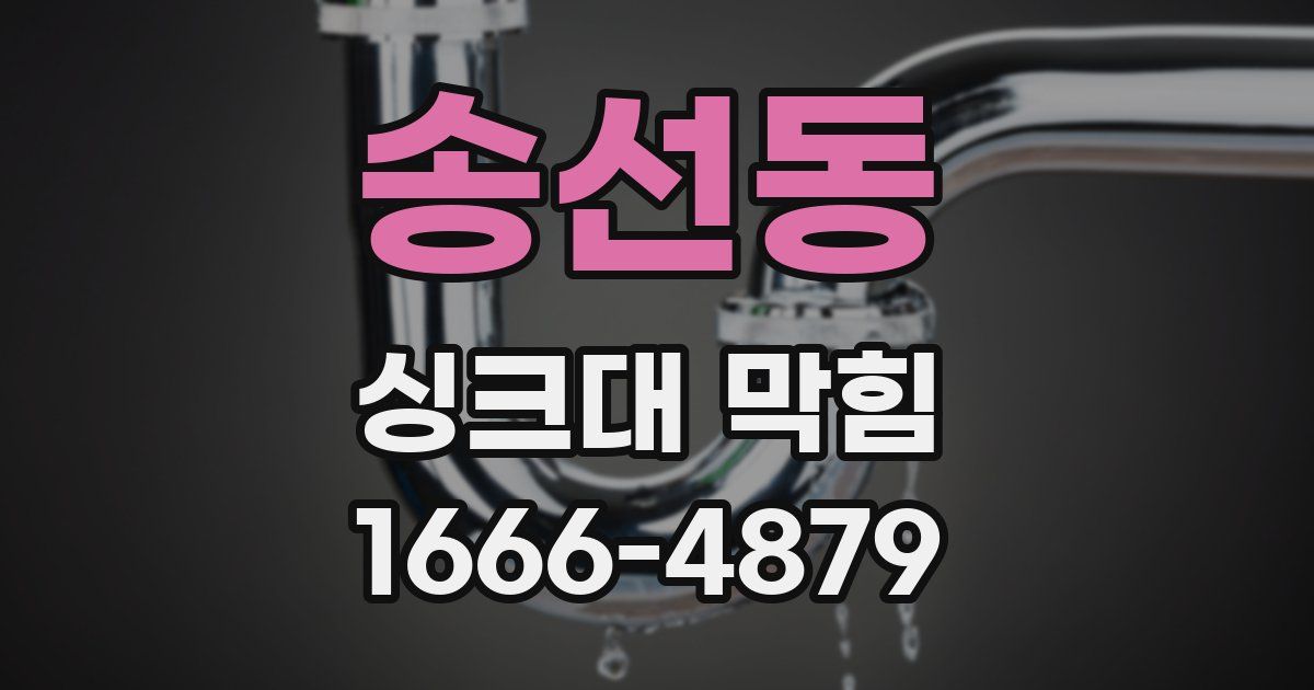 송선동 싱크대 막힘