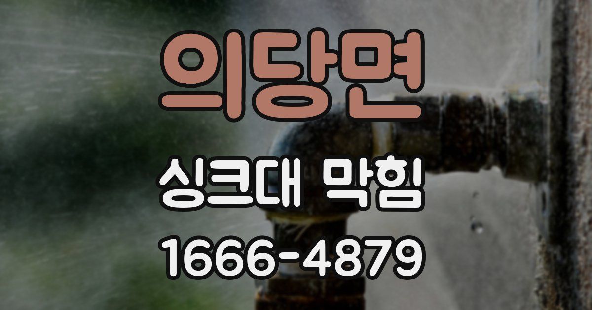 의당면 싱크대 막힘