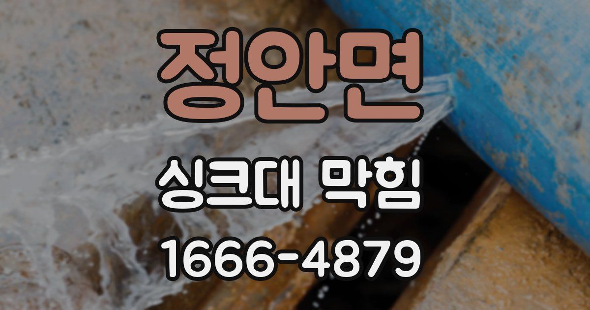 정안면 싱크대 막힘