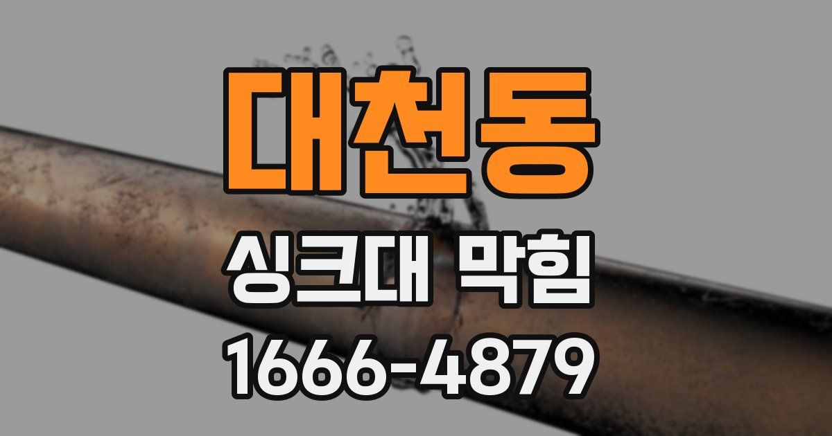 대천동 싱크대 막힘
