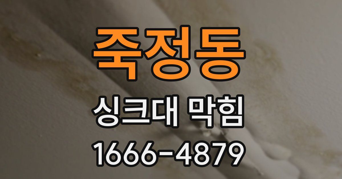 죽정동 싱크대 막힘