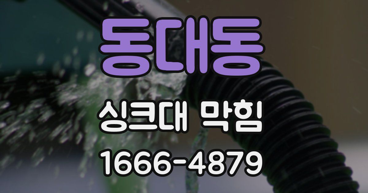 동대동 싱크대 막힘