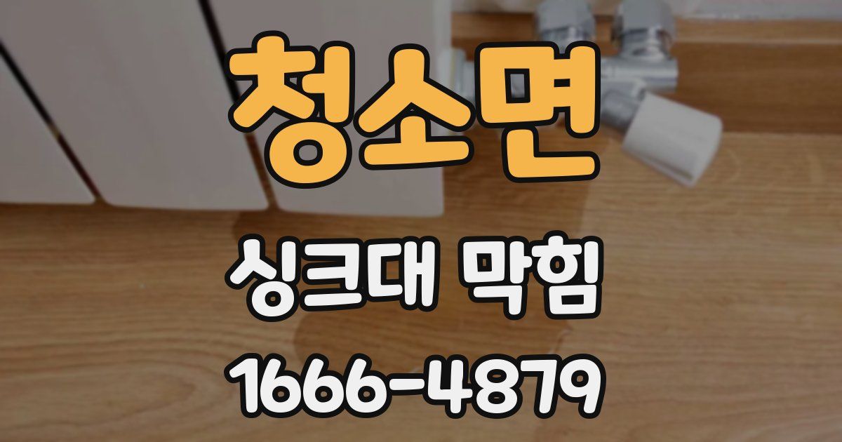 청소면 싱크대 막힘