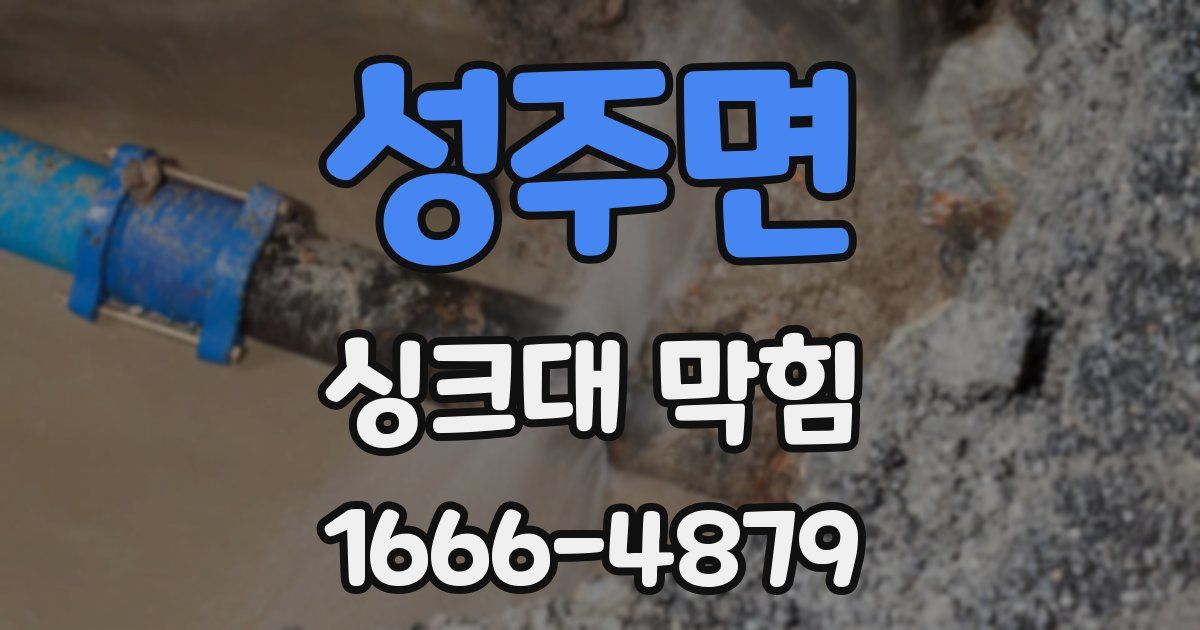 성주면 싱크대 막힘