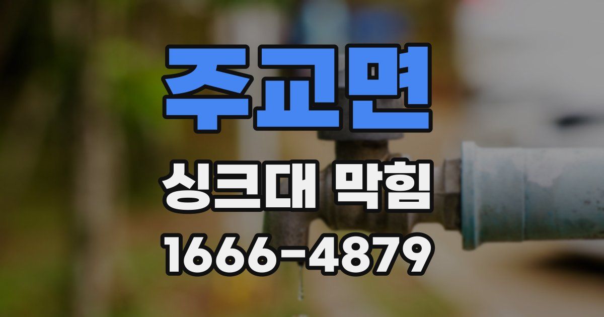 주교면 싱크대 막힘
