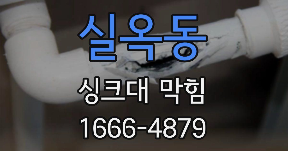 실옥동 싱크대 막힘