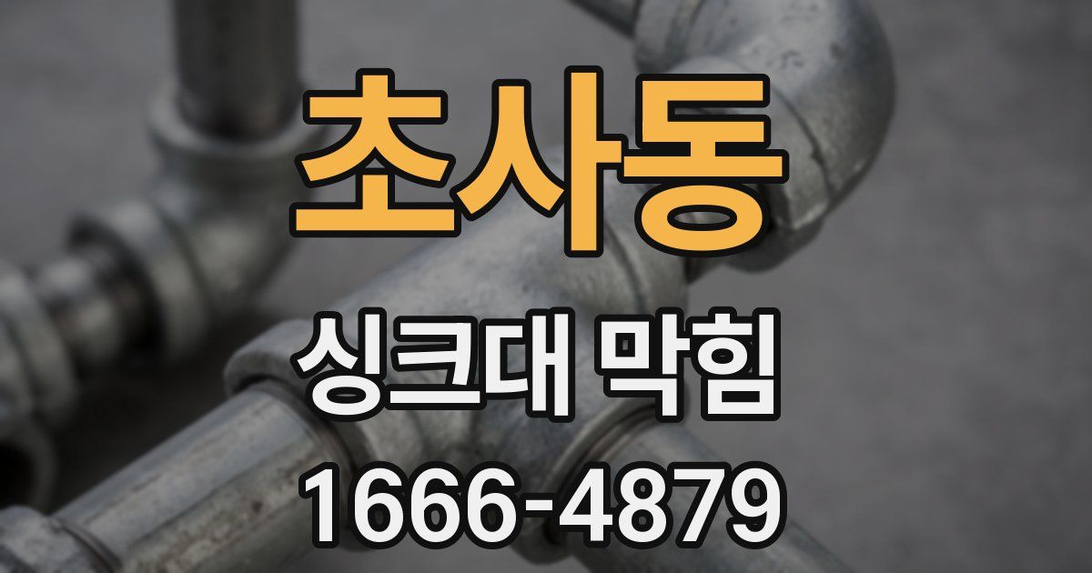 초사동 싱크대 막힘