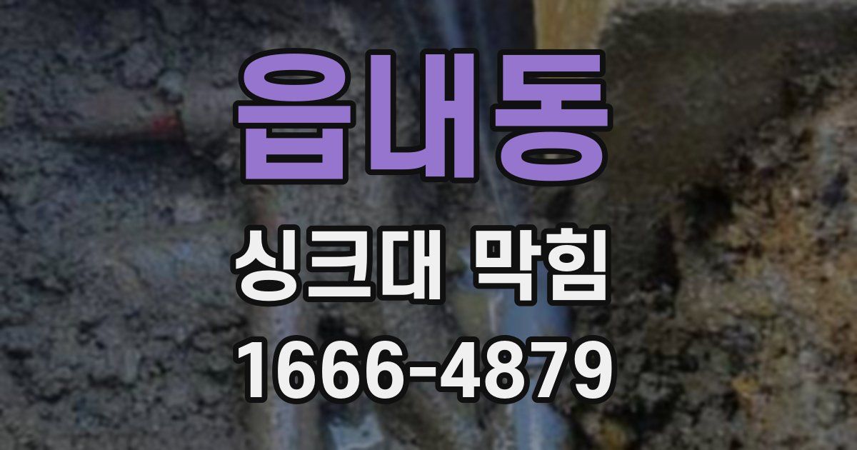 읍내동 싱크대 막힘