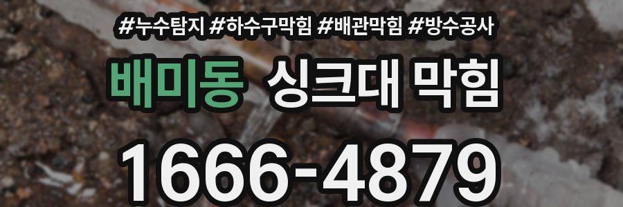 배미동 싱크대 막힘