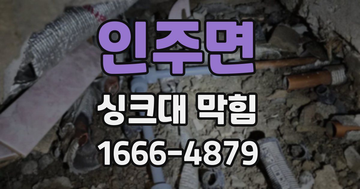 인주면 싱크대 막힘