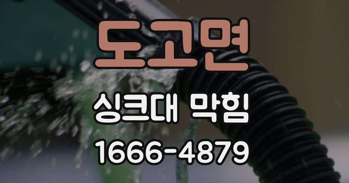 도고면 싱크대 막힘
