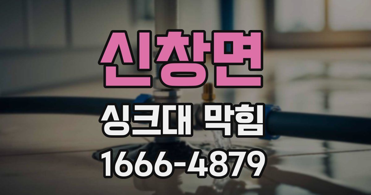신창면 싱크대 막힘