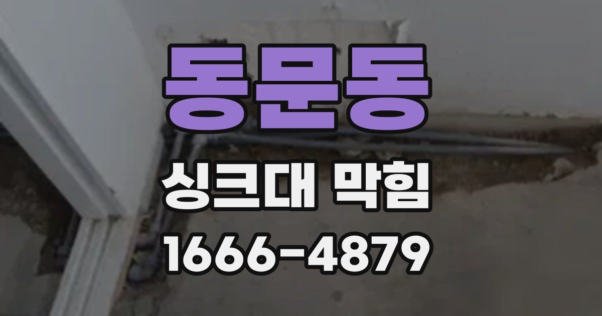 동문동 싱크대 막힘