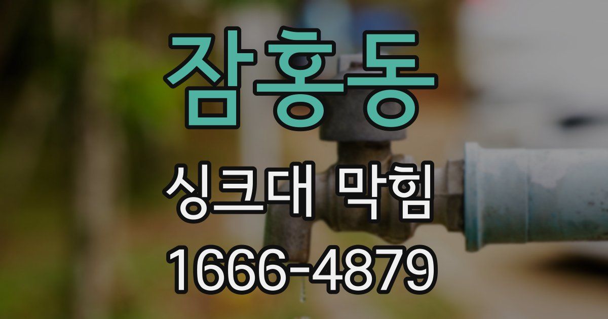 잠홍동 싱크대 막힘