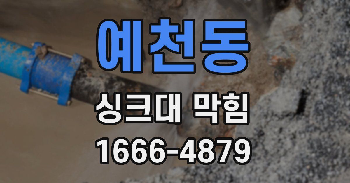 예천동 싱크대 막힘