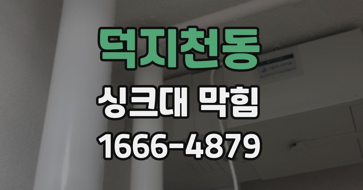 덕지천동 싱크대 막힘