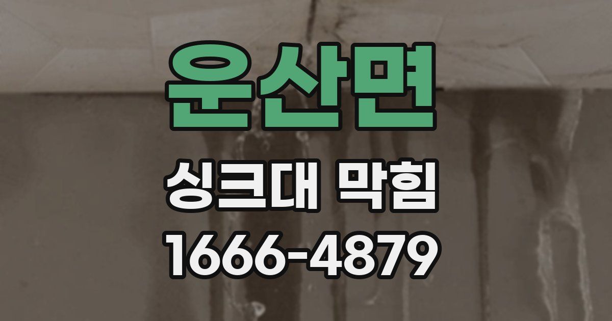 운산면 싱크대 막힘