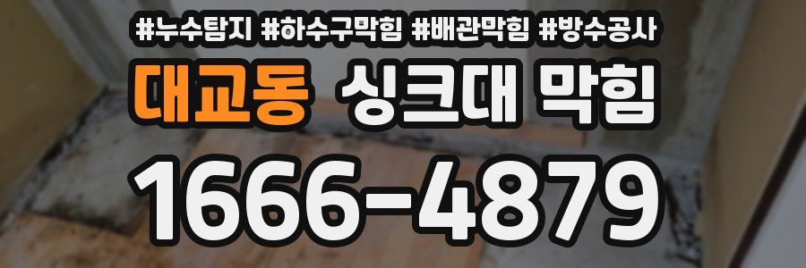 대교동 싱크대 막힘