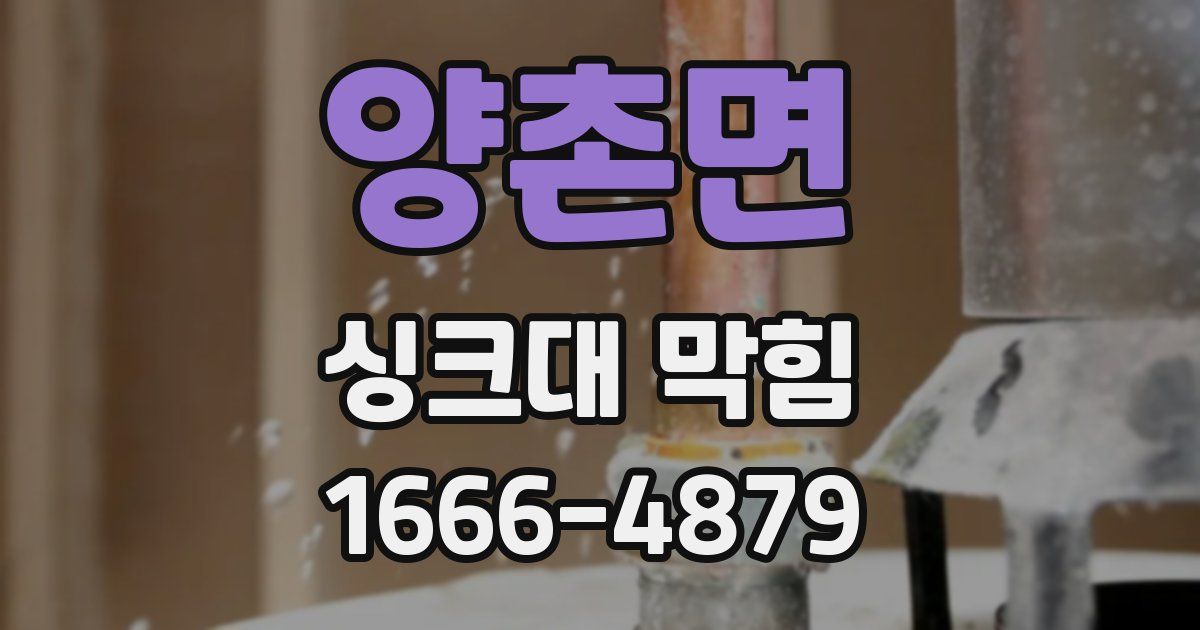 양촌면 싱크대 막힘