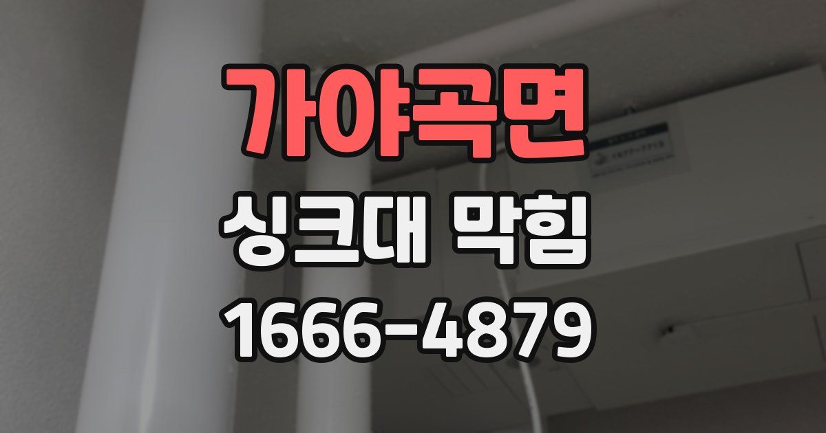 가야곡면 싱크대 막힘