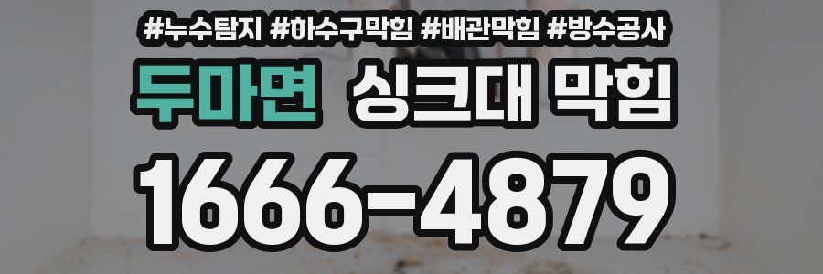 두마면 싱크대 막힘