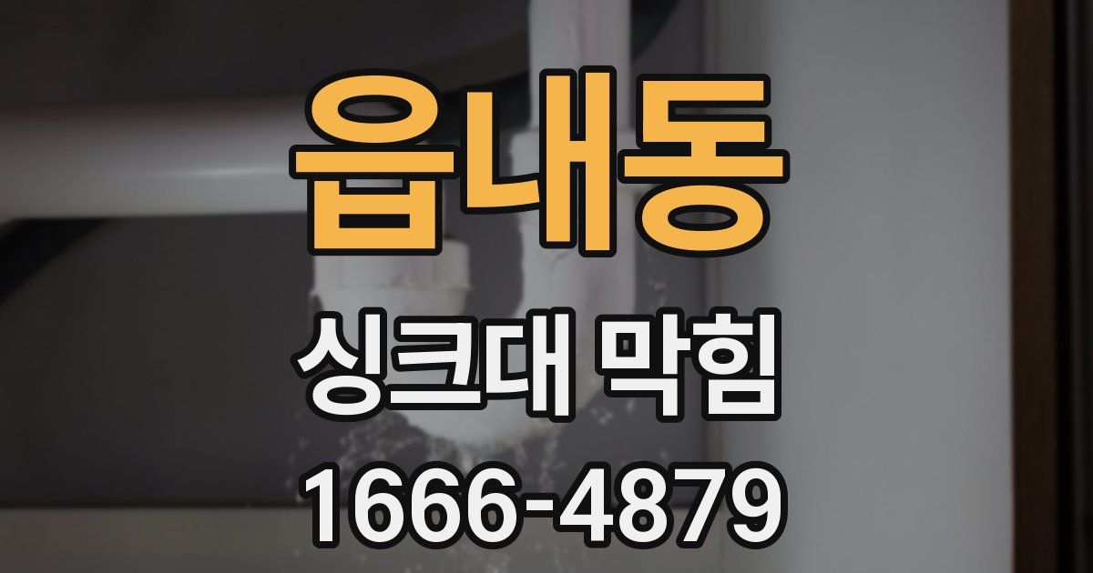 읍내동 싱크대 막힘