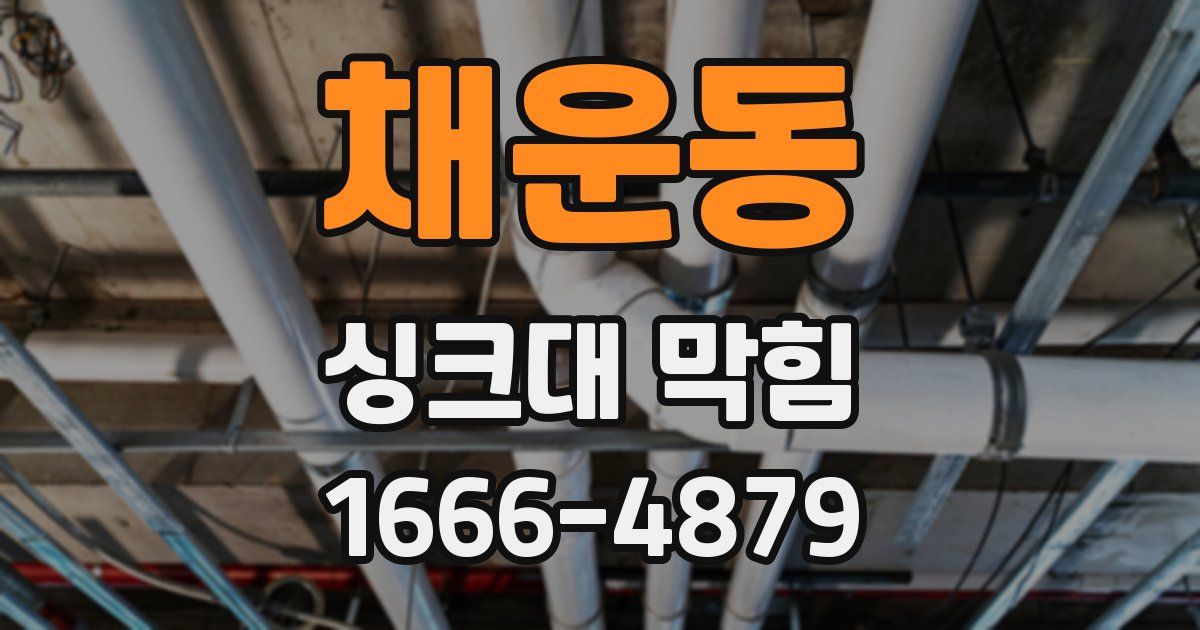 채운동 싱크대 막힘