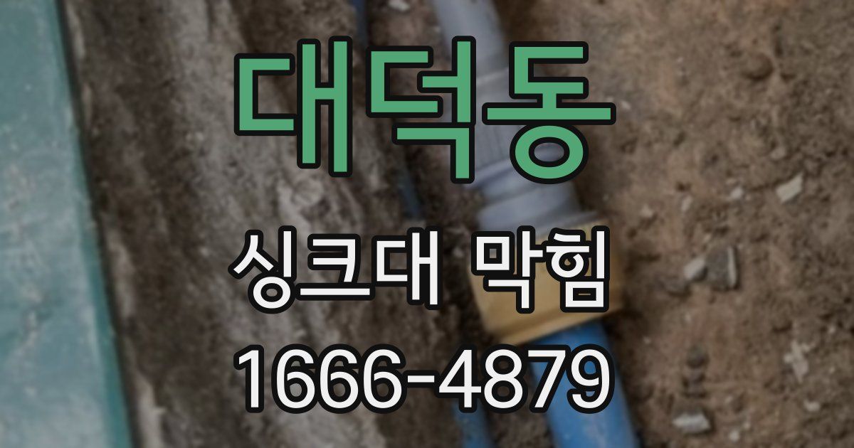 대덕동 싱크대 막힘