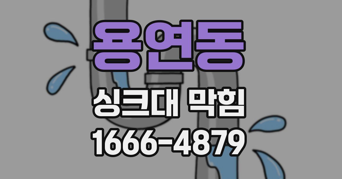 용연동 싱크대 막힘