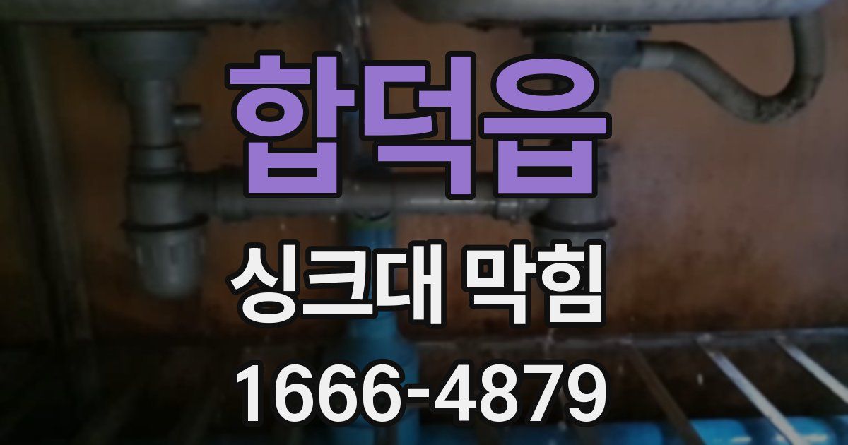 합덕읍 싱크대 막힘