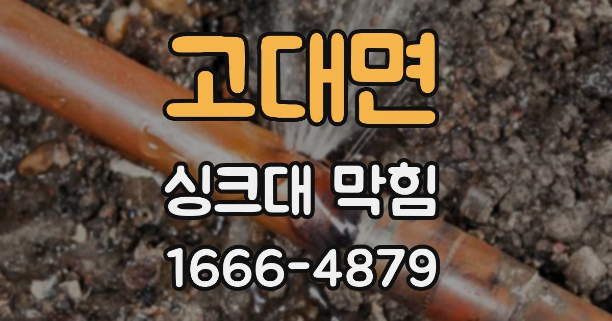 고대면 싱크대 막힘