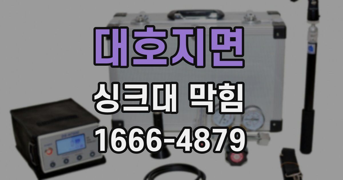 대호지면 싱크대 막힘