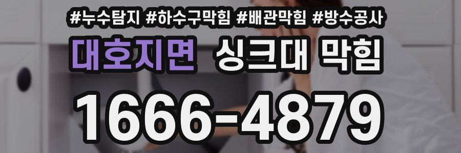 대호지면 싱크대 막힘