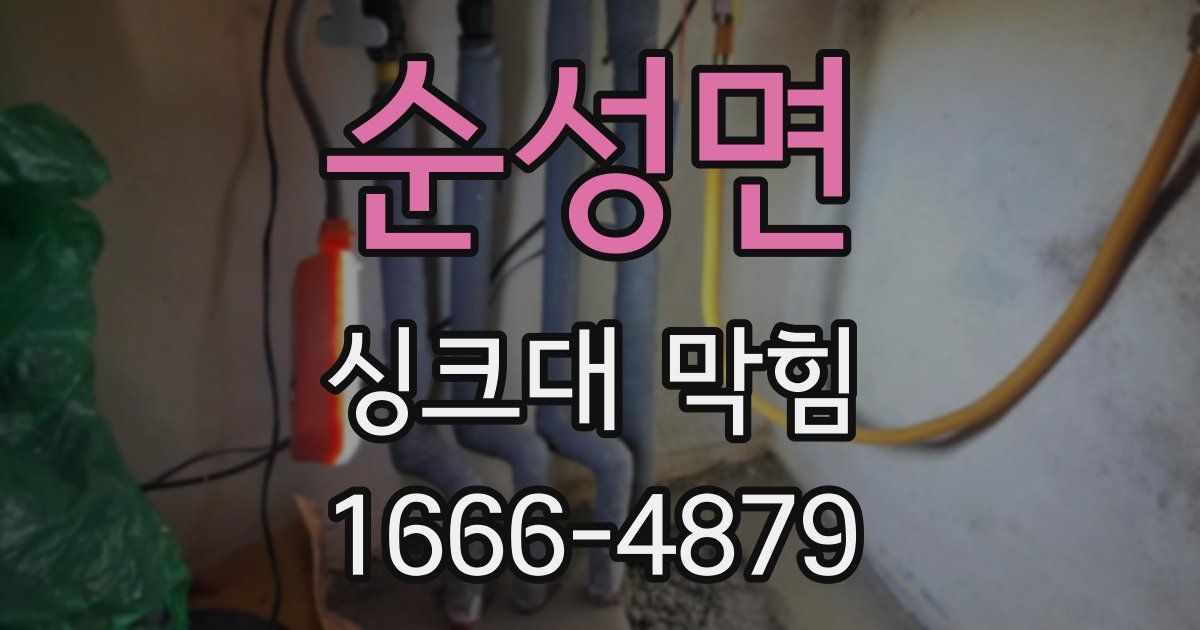 순성면 싱크대 막힘
