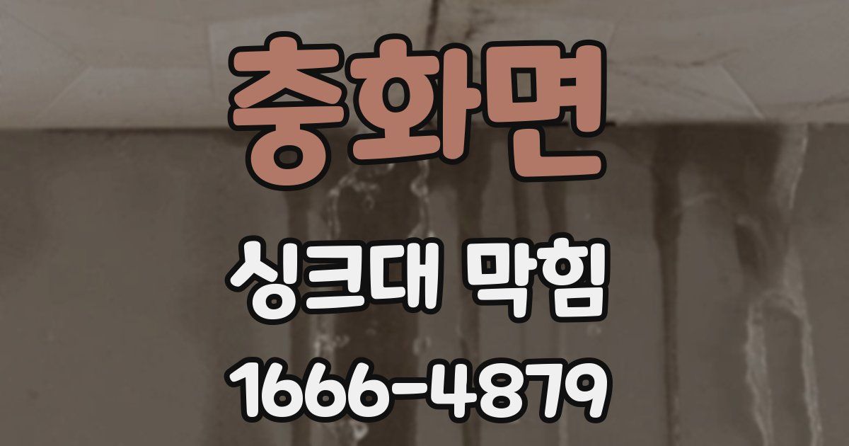 충화면 싱크대 막힘