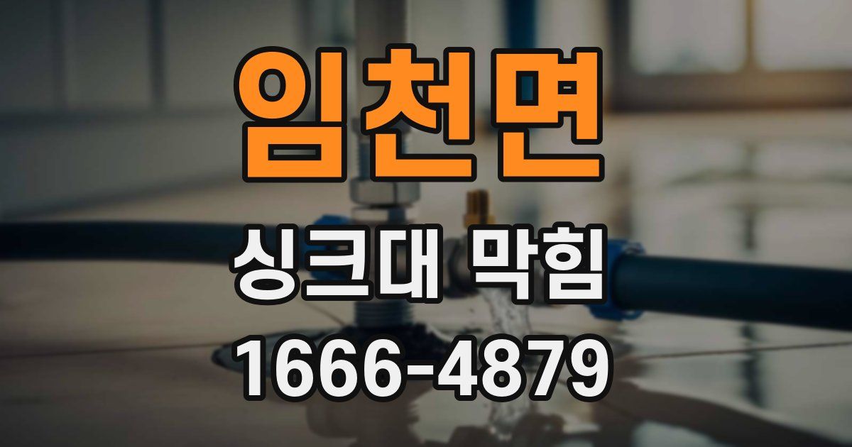 임천면 싱크대 막힘