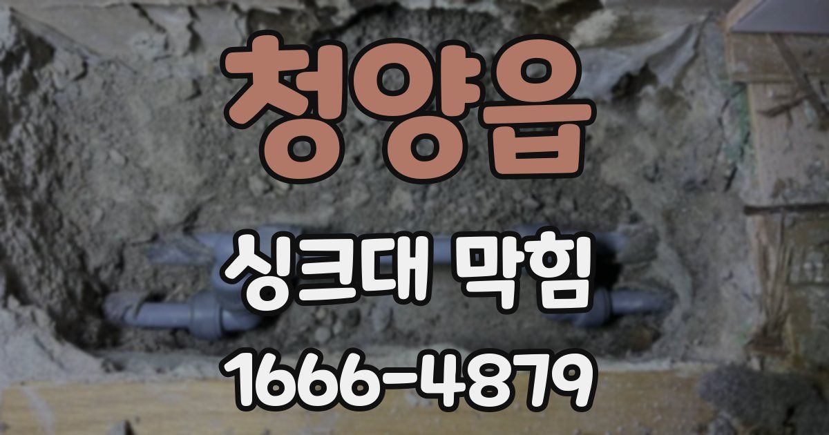 청양읍 싱크대 막힘