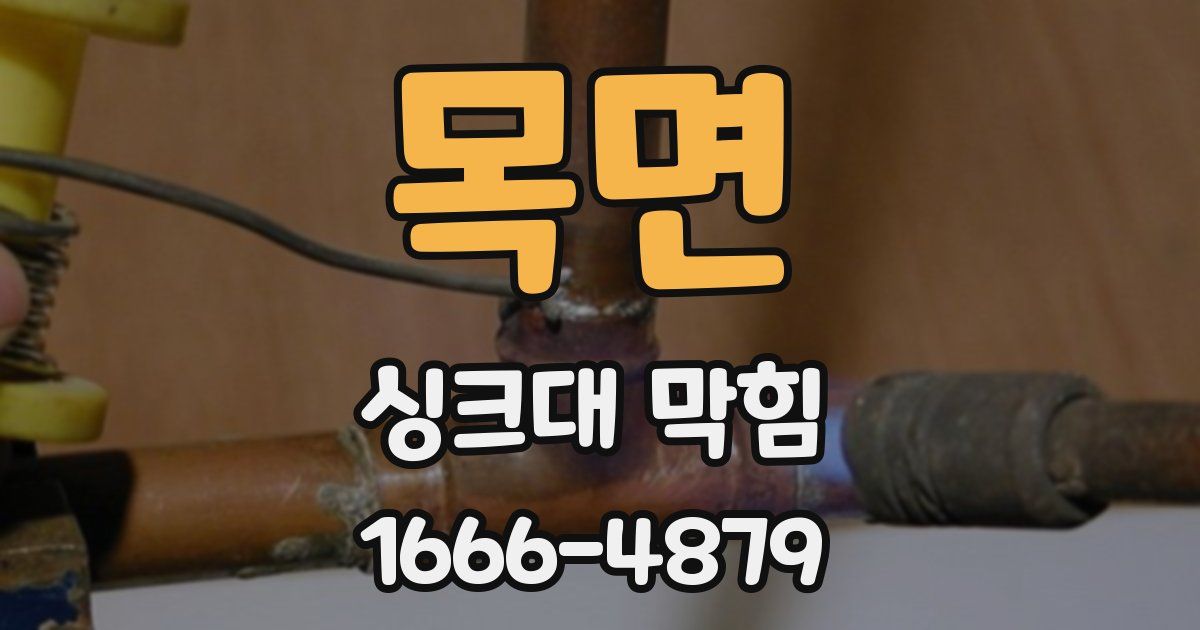 목면 싱크대 막힘