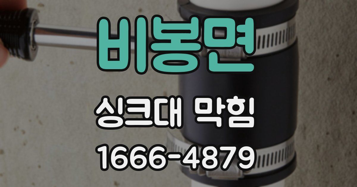비봉면 싱크대 막힘