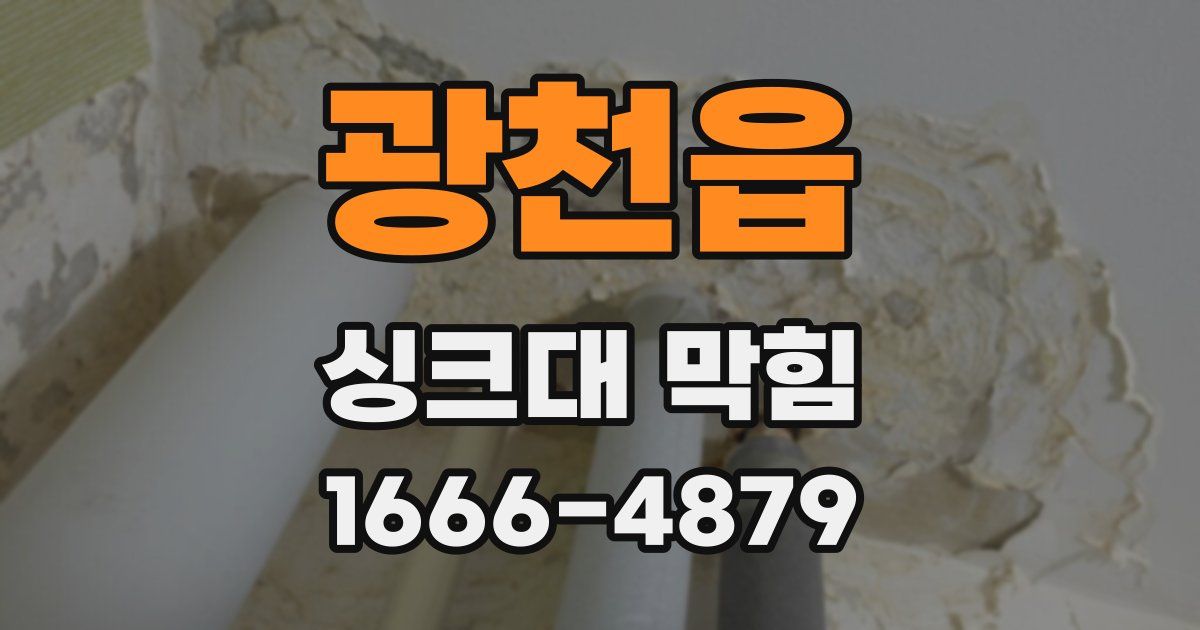 광천읍 싱크대 막힘