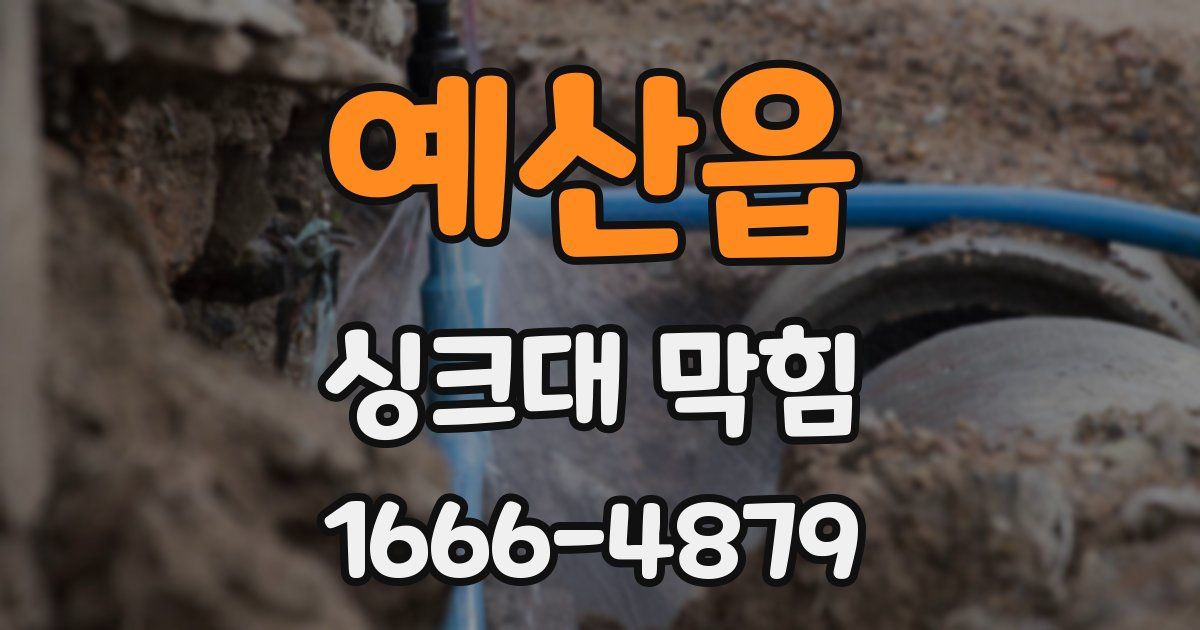 예산읍 싱크대 막힘