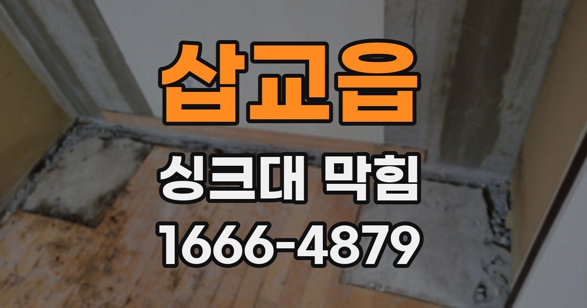 삽교읍 싱크대 막힘